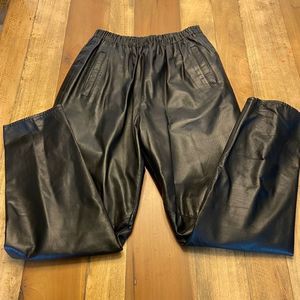 Vintage Charles Klein Black Leather Pants - size Medium